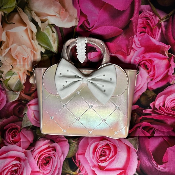 Loungefly Handbags - Loungefly Disney Iridescent Bow Handbag/ Crossbody